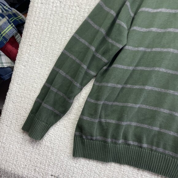 Tommy Hilfiger Men's Full Zip Sweater Jacket Size XL Forest Green Striped Casual - Picture 11 of 14